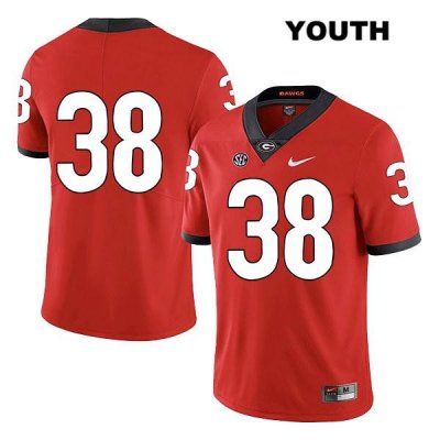 Youth Georgia Bulldogs NCAA #38 Aaron Olalude Nike Stitched Red Legend Authentic No Name College Football Jersey JYA4354MF